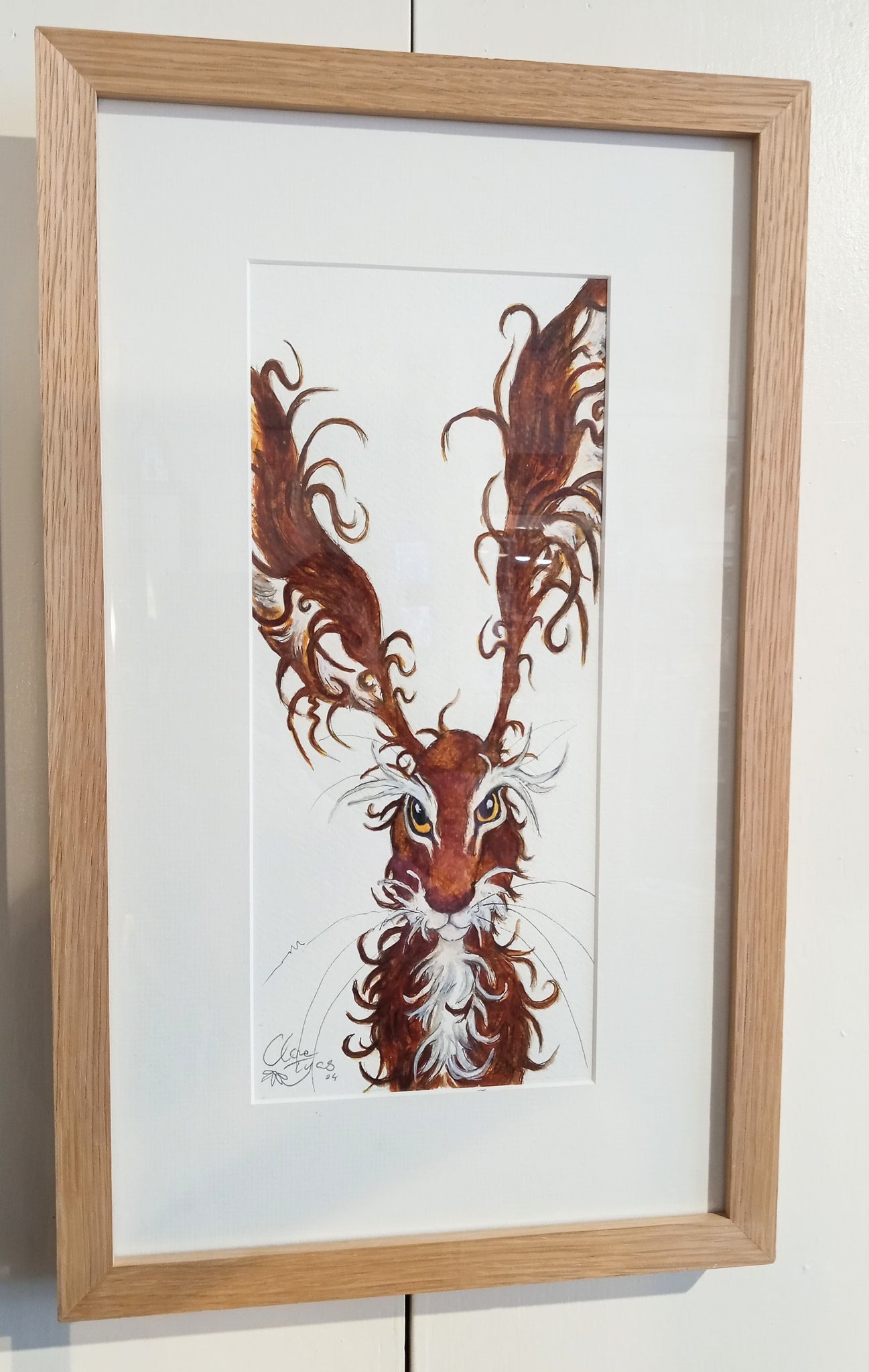 Alice .Original watercolour painting, signed and Framed.