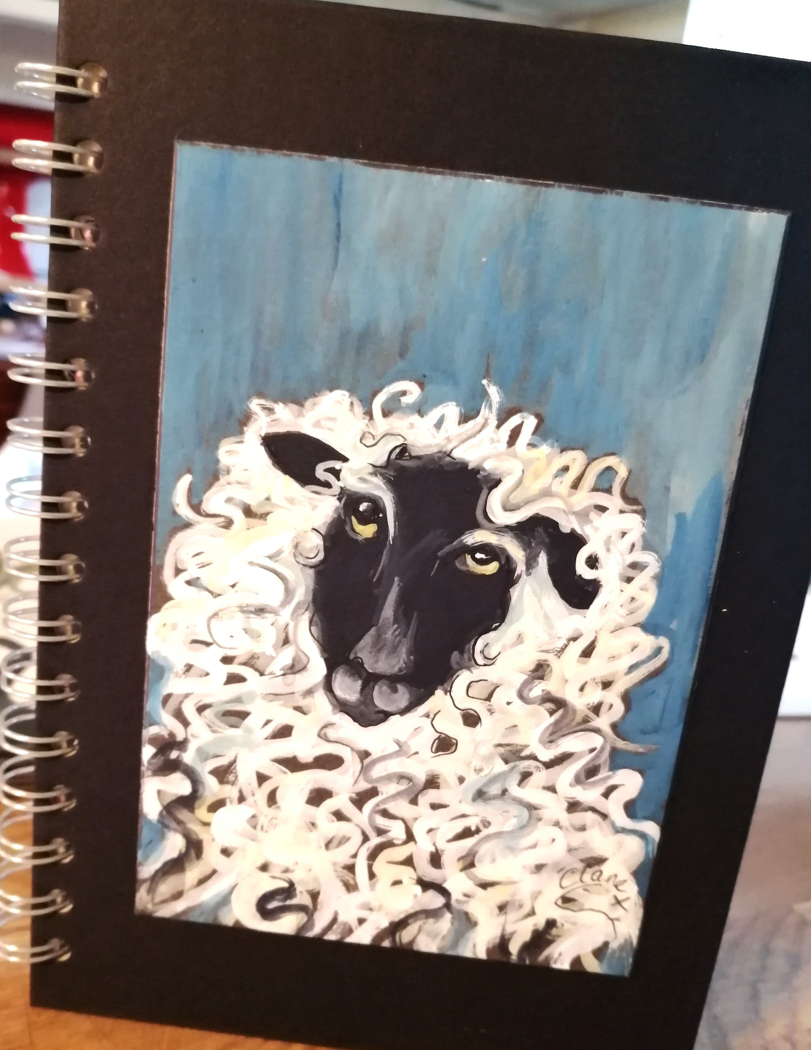 Baa Sheep Smiley journal, sketchbook.