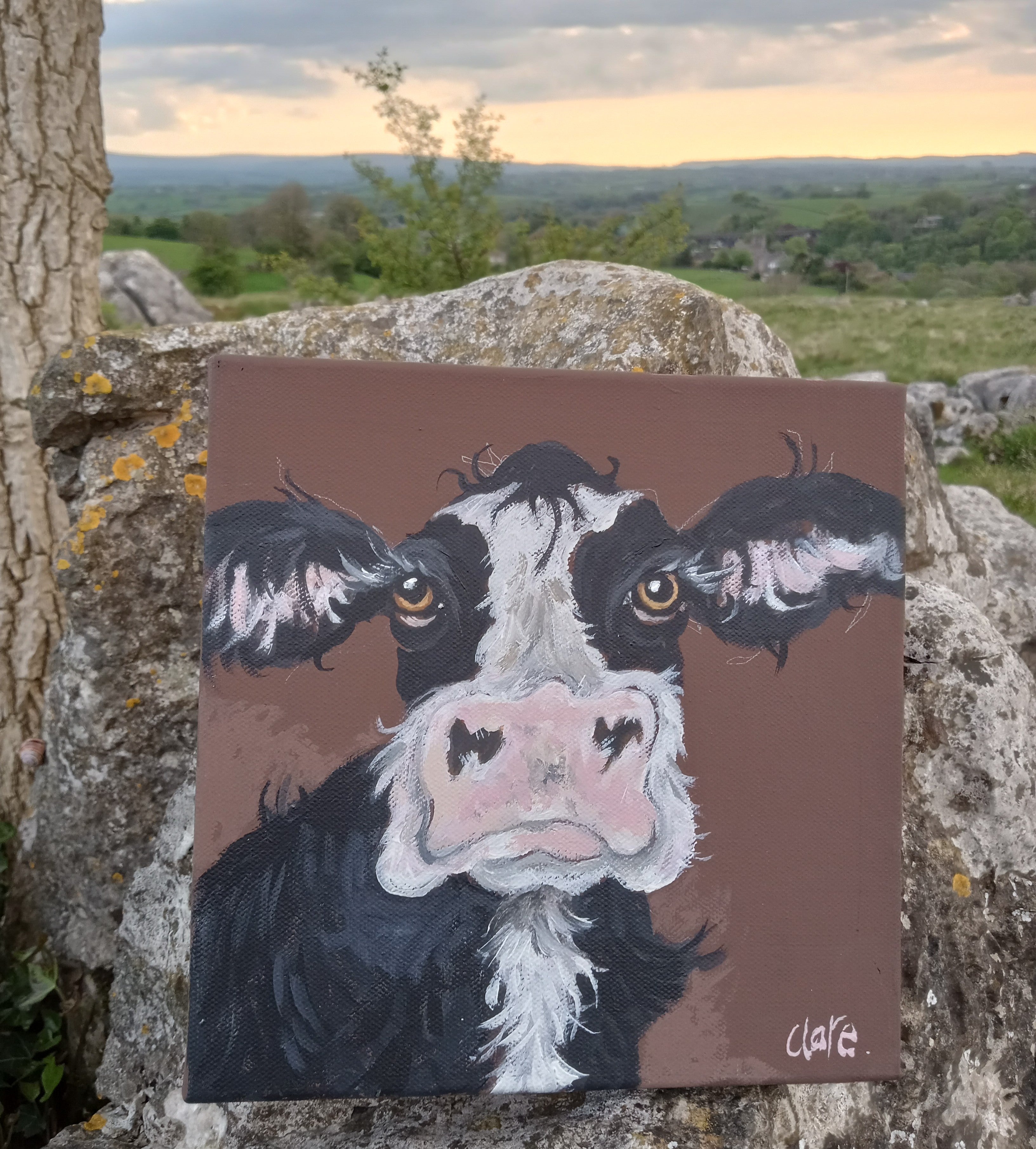 MOB Collection. (Moo. Oink. Baa). Original Acrylic Canvases. signed.