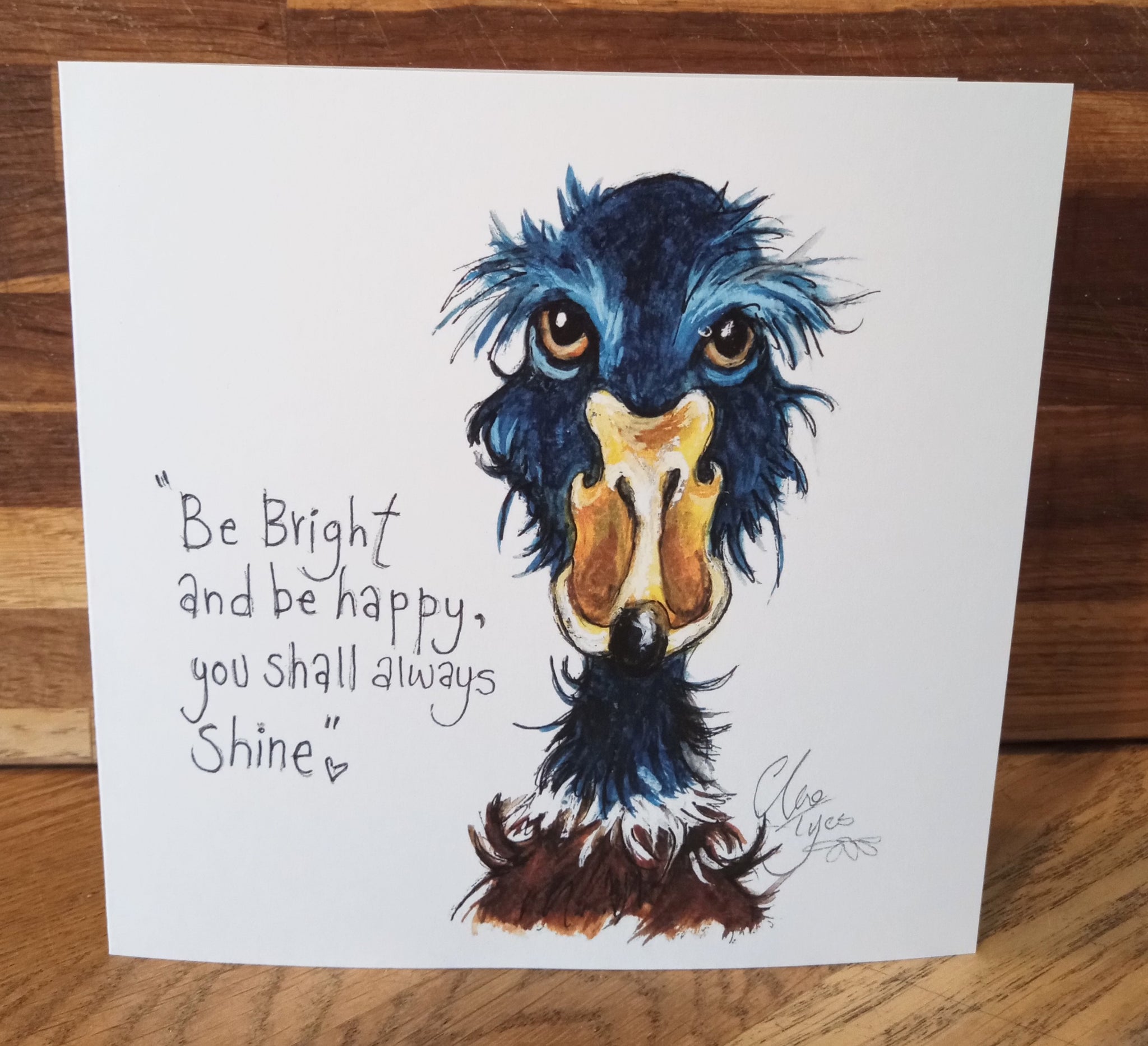 Marmaduck Puddles aka Bluey. Greetings card