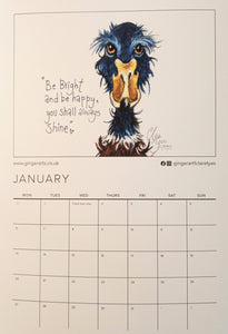 GingerArts 2025 Smiley Sketches Calendar.