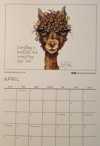 GingerArts 2025 Smiley Sketches Calendar.