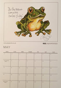 GingerArts 2025 Smiley Sketches Calendar.