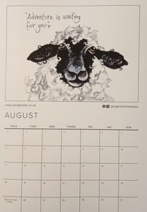 GingerArts 2025 Smiley sketches Calendar.