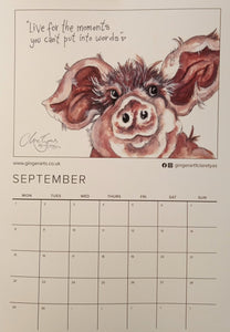 GingerArts 2025 Smiley sketches Calendar.