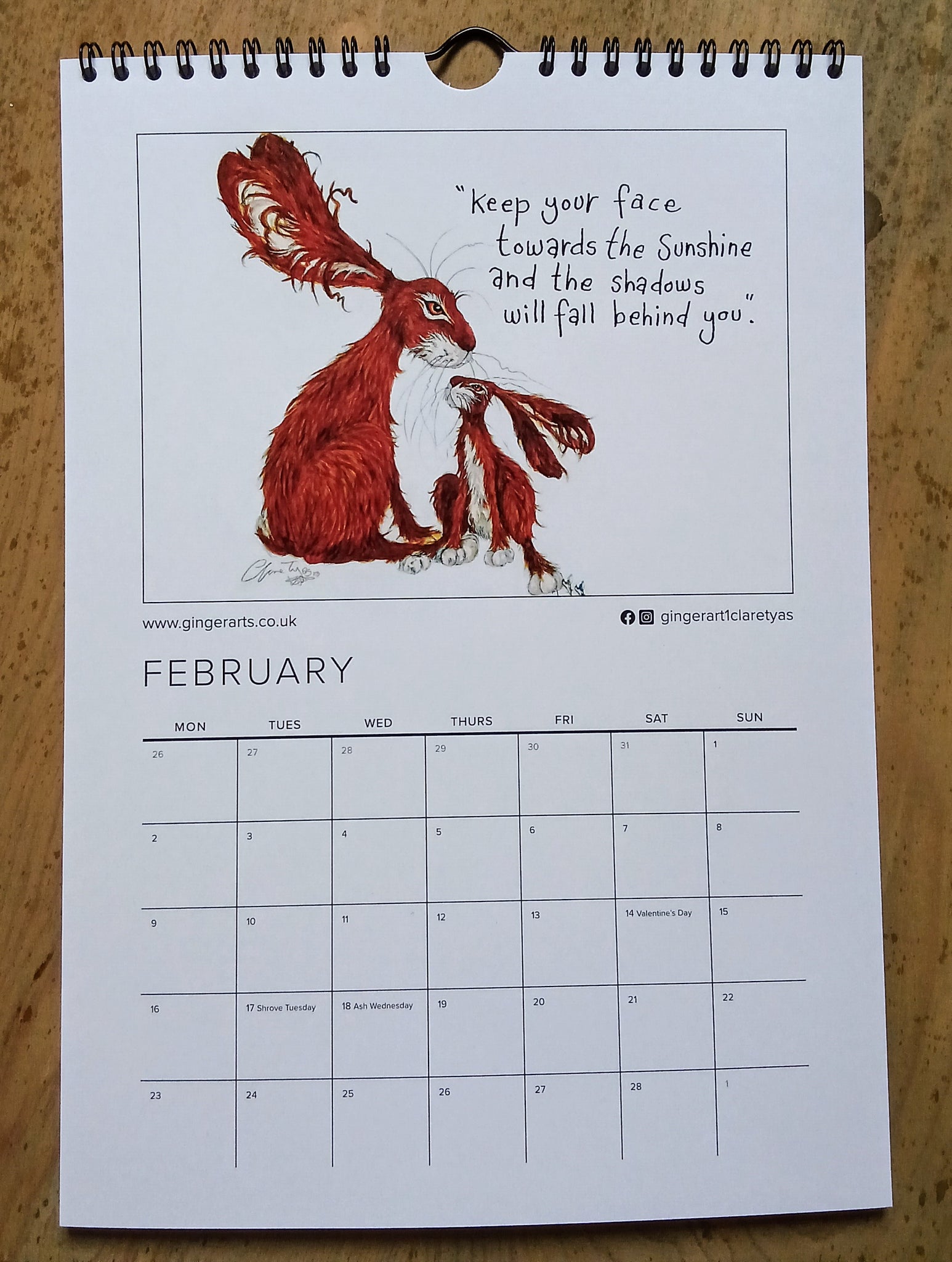Calendrier GingerArts 2025 Smiley Sketches.