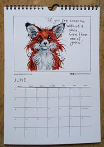 Calendrier GingerArts 2025 Smiley Sketches.