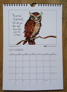 Calendrier GingerArts 2025 Smiley Sketches.