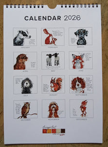 Calendrier GingerArts 2025 Smiley Sketches.