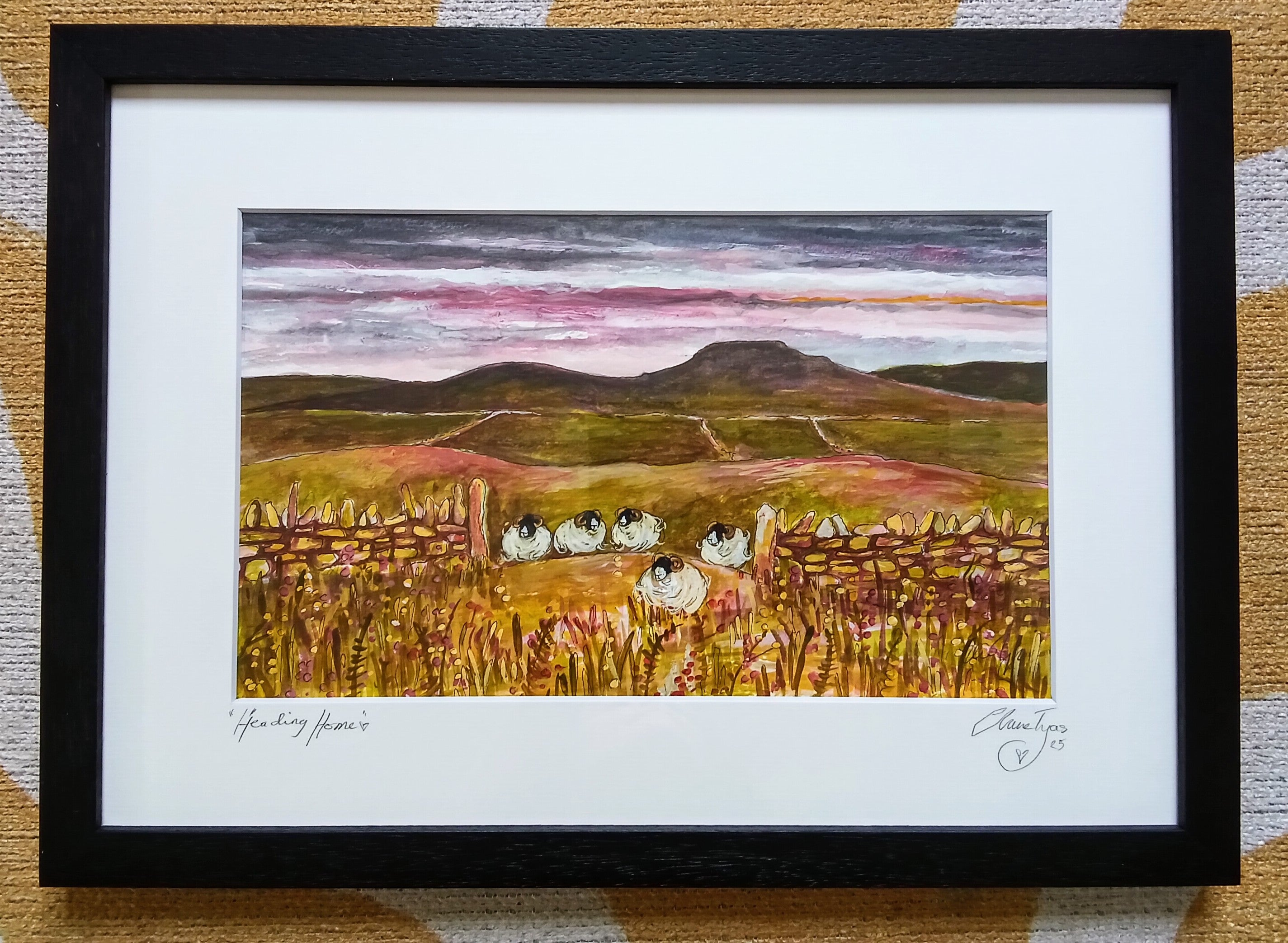Stanley.Aquarelle originale signée et encadrée.