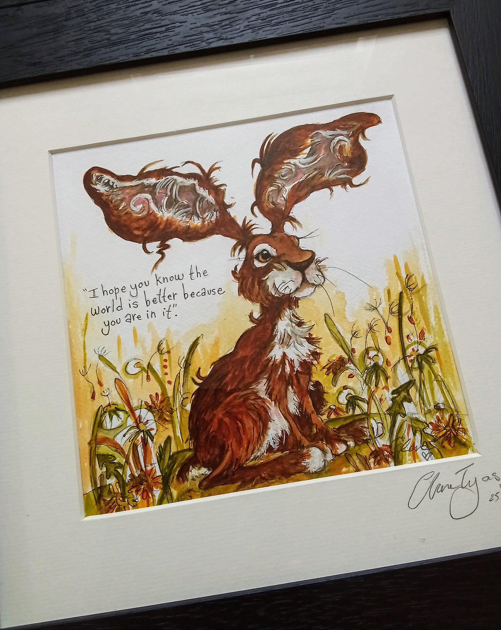 Stanley.Aquarelle originale signée et encadrée.