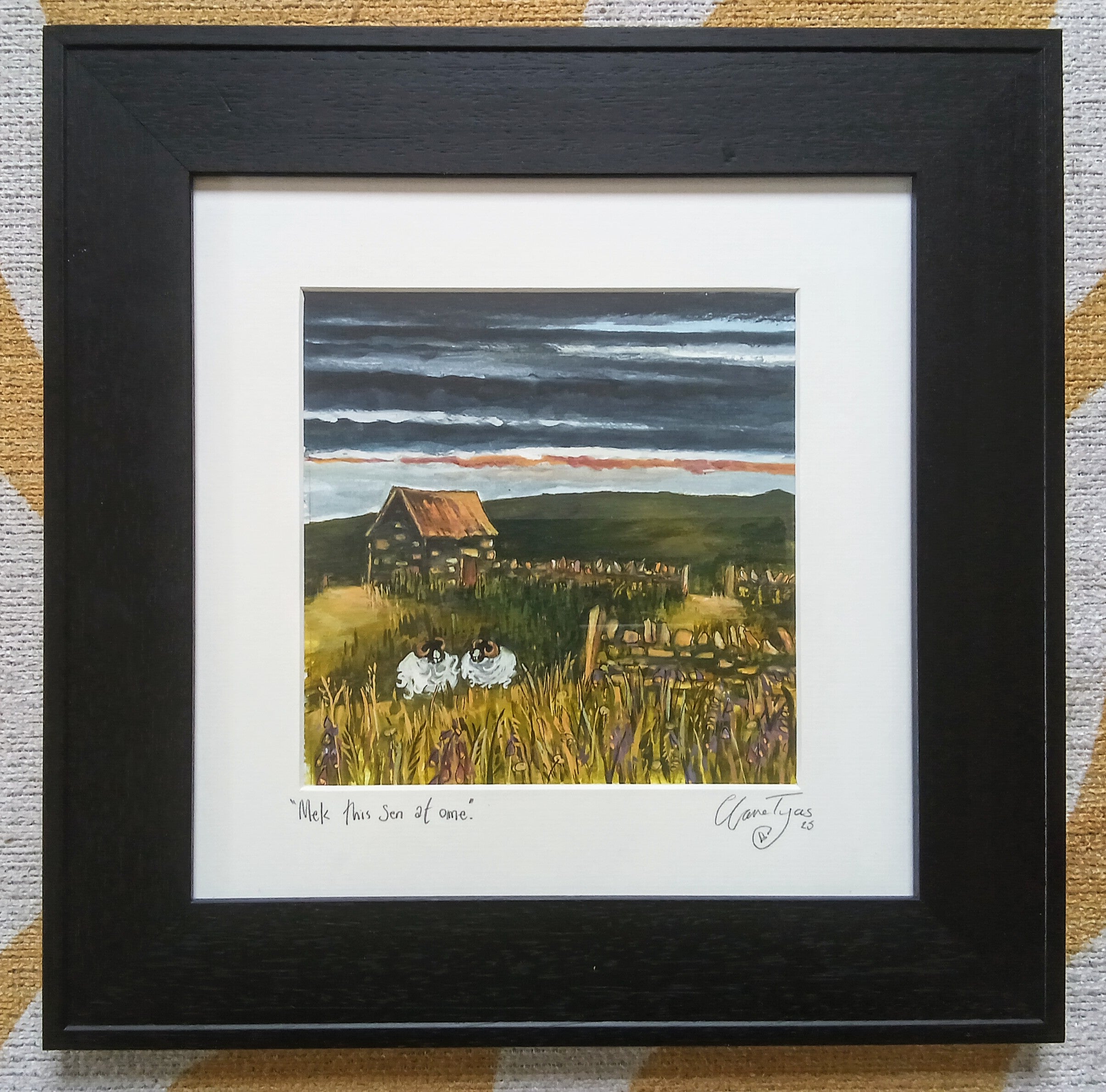Mek this sen at ome. Original watercolour signed and framed.