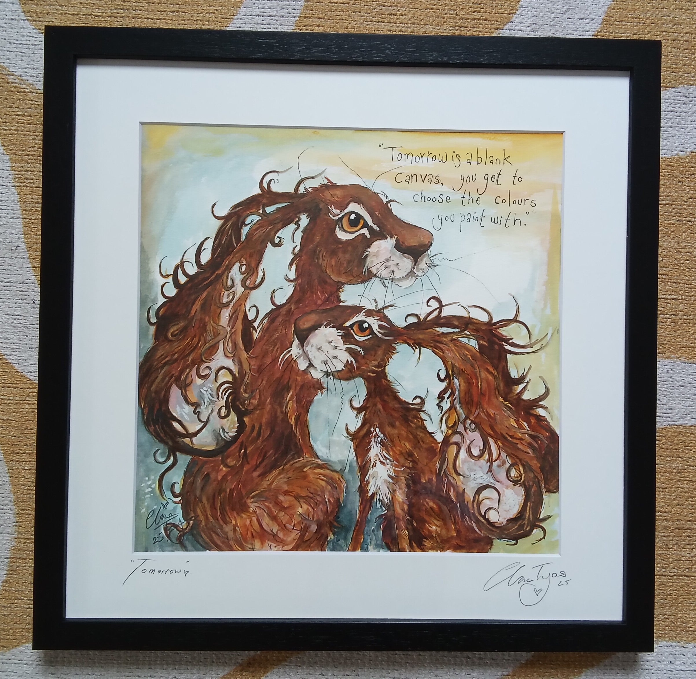 Stanley.Aquarelle originale signée et encadrée.