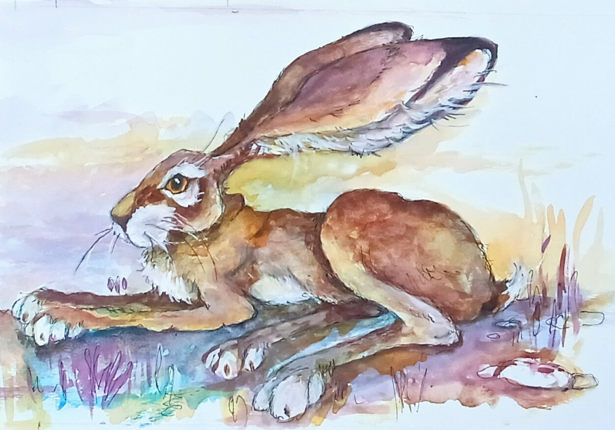 Damson.Original watercolour signed mounted.