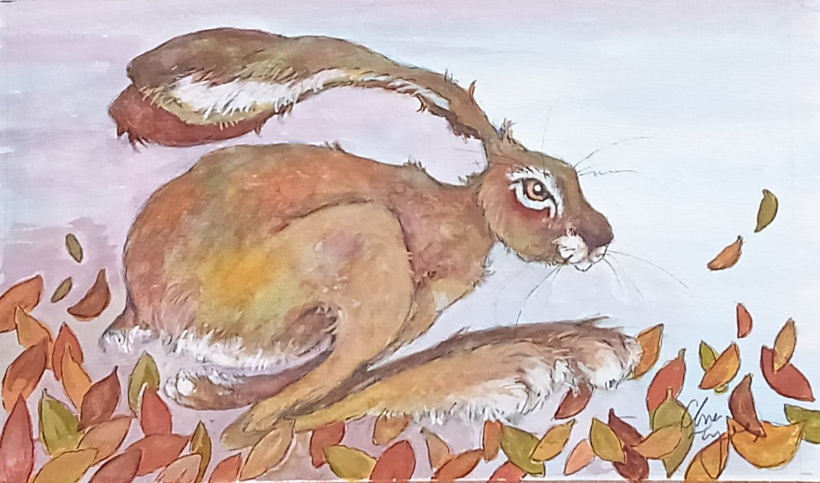 Walnut. Original watercolour signed mounted.