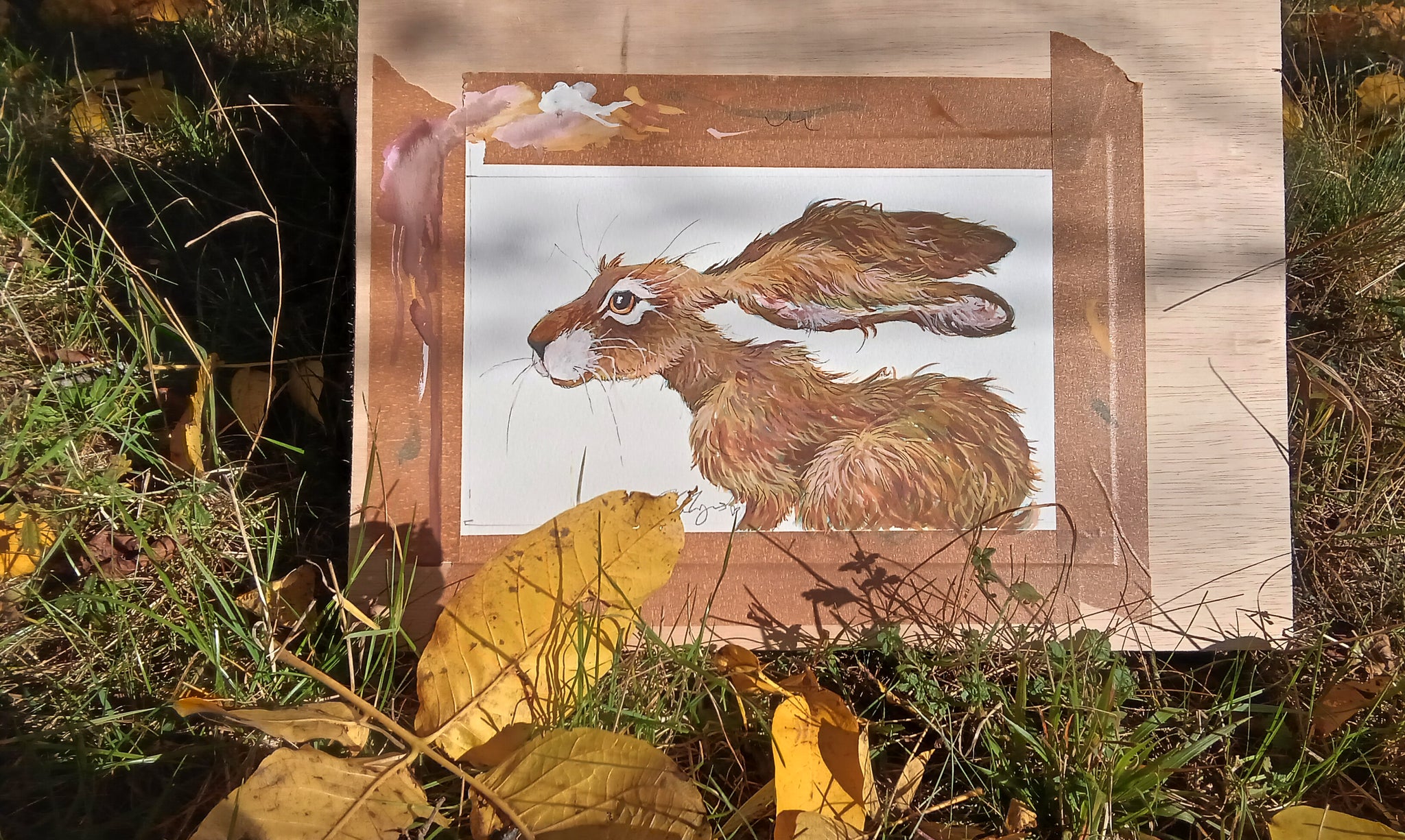 Bella. Original watercolour signed mounted.