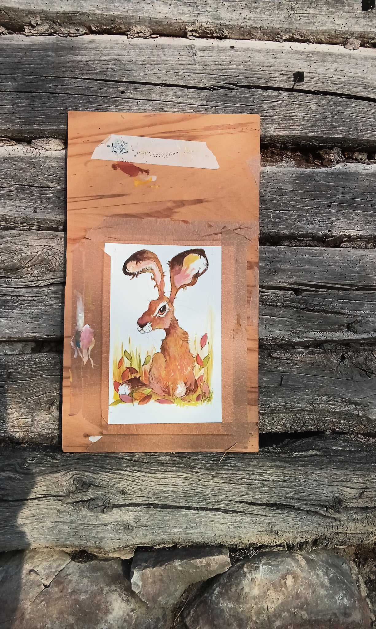 Toamma. Original watercolour signed mounted.