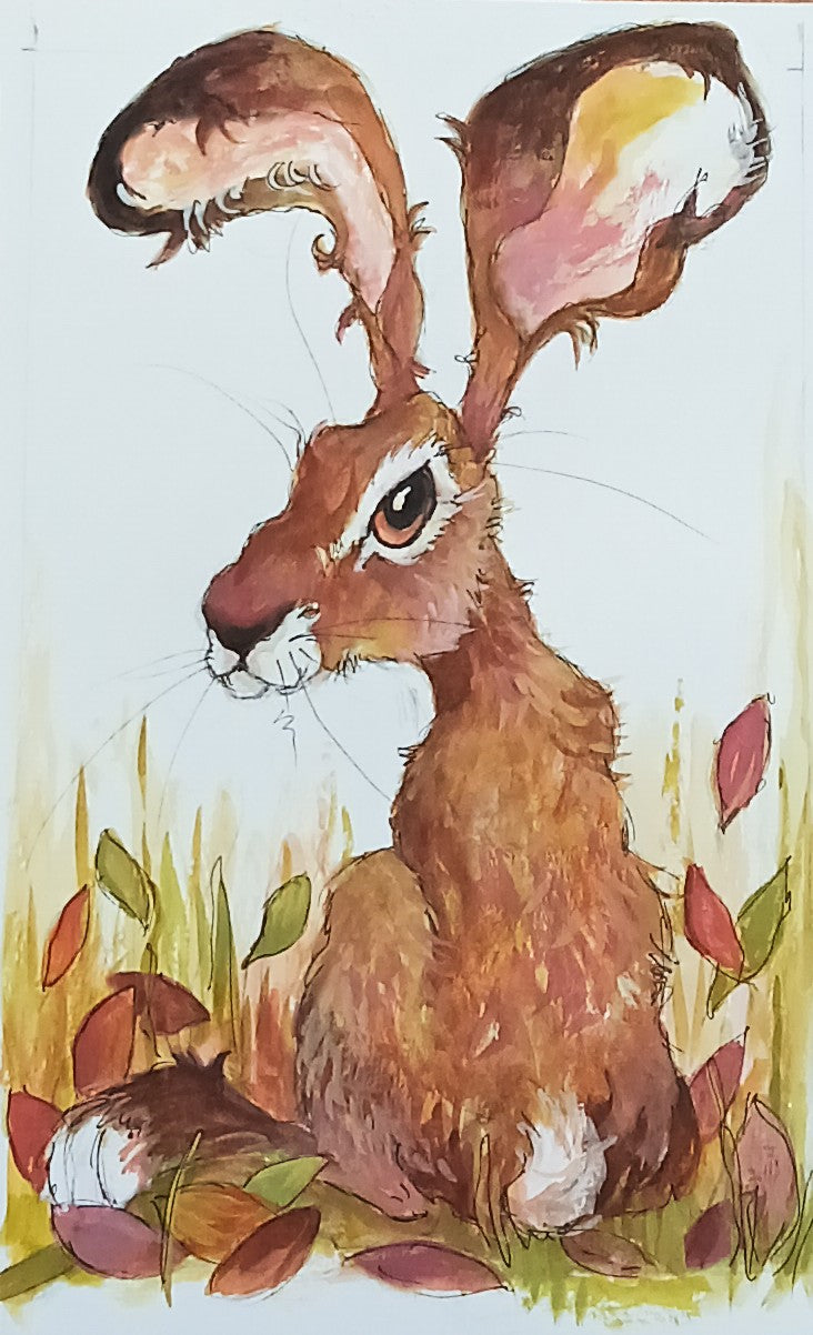 Toamma. Original watercolour signed mounted.