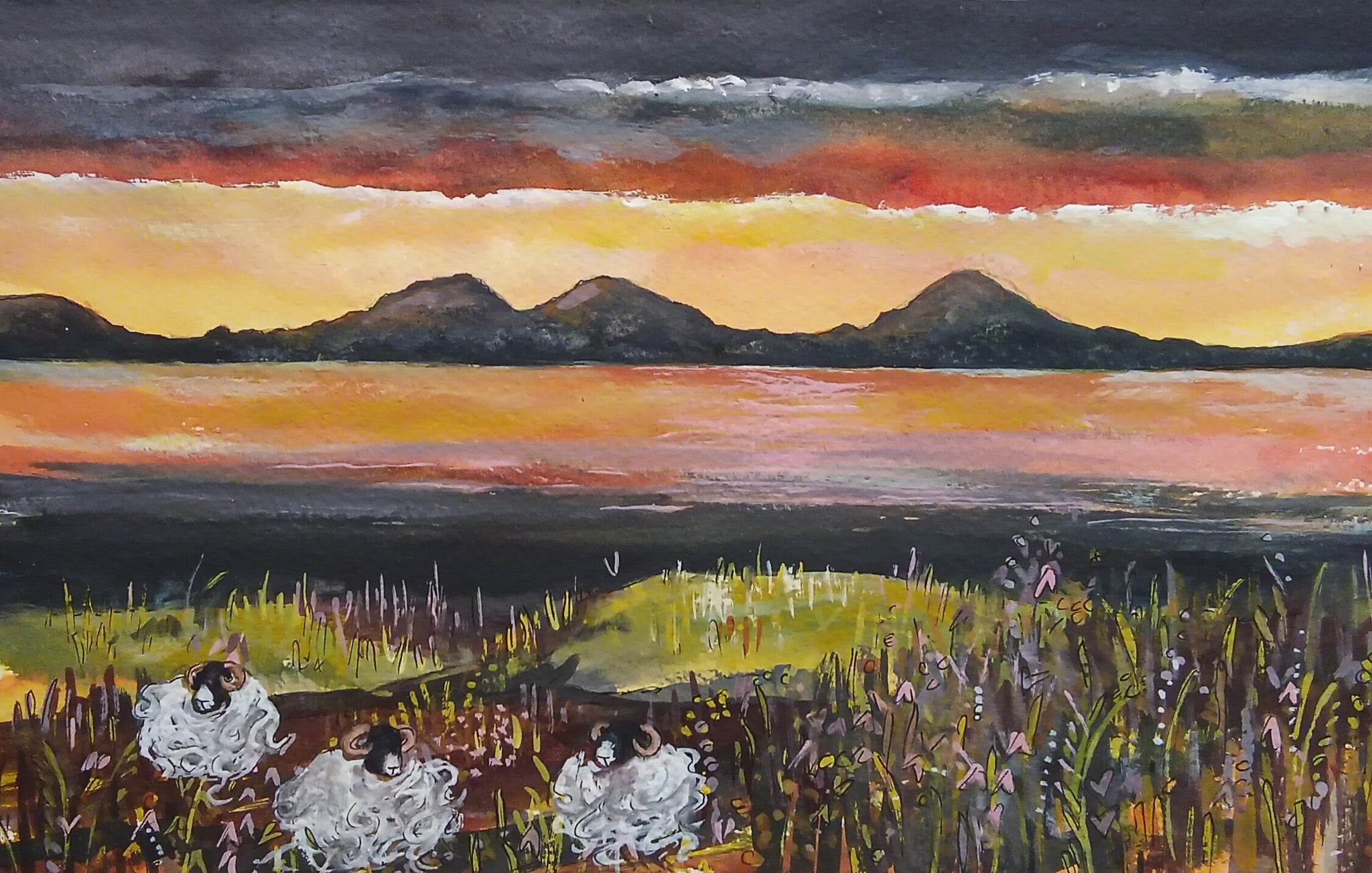 Stanley. Original-Aquarell, signiert und gerahmt.