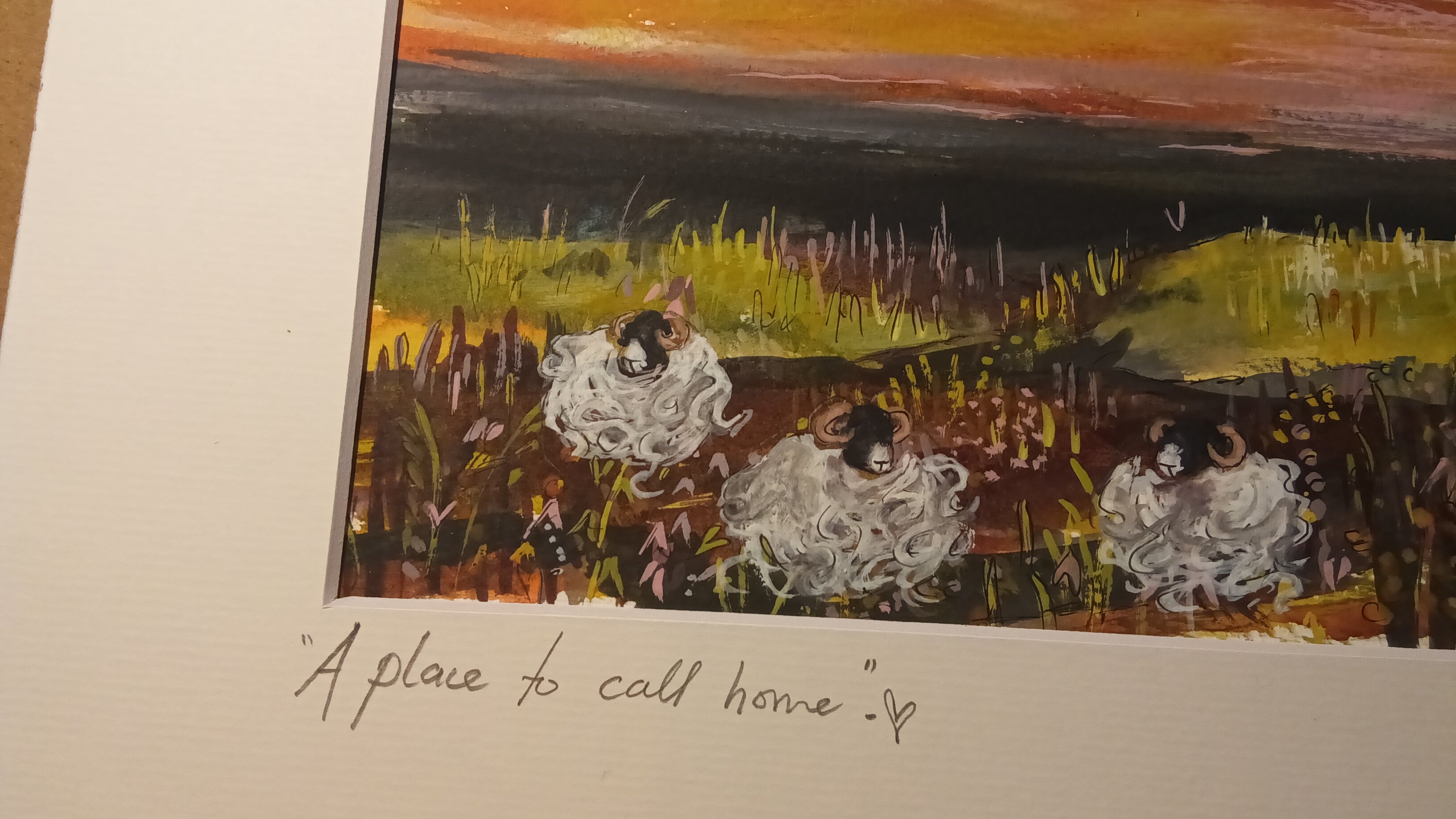 Stanley. Original-Aquarell, signiert und gerahmt.