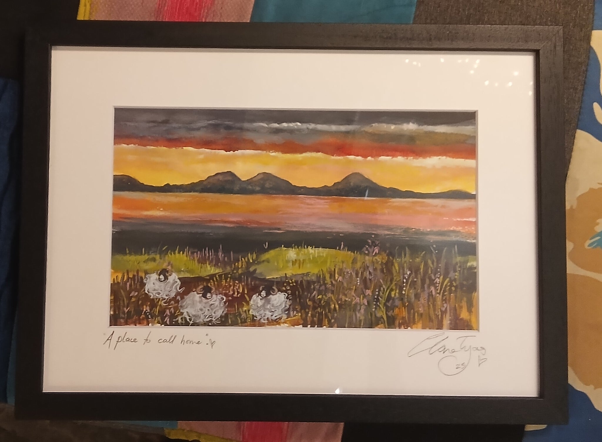 Stanley. Original-Aquarell, signiert und gerahmt.