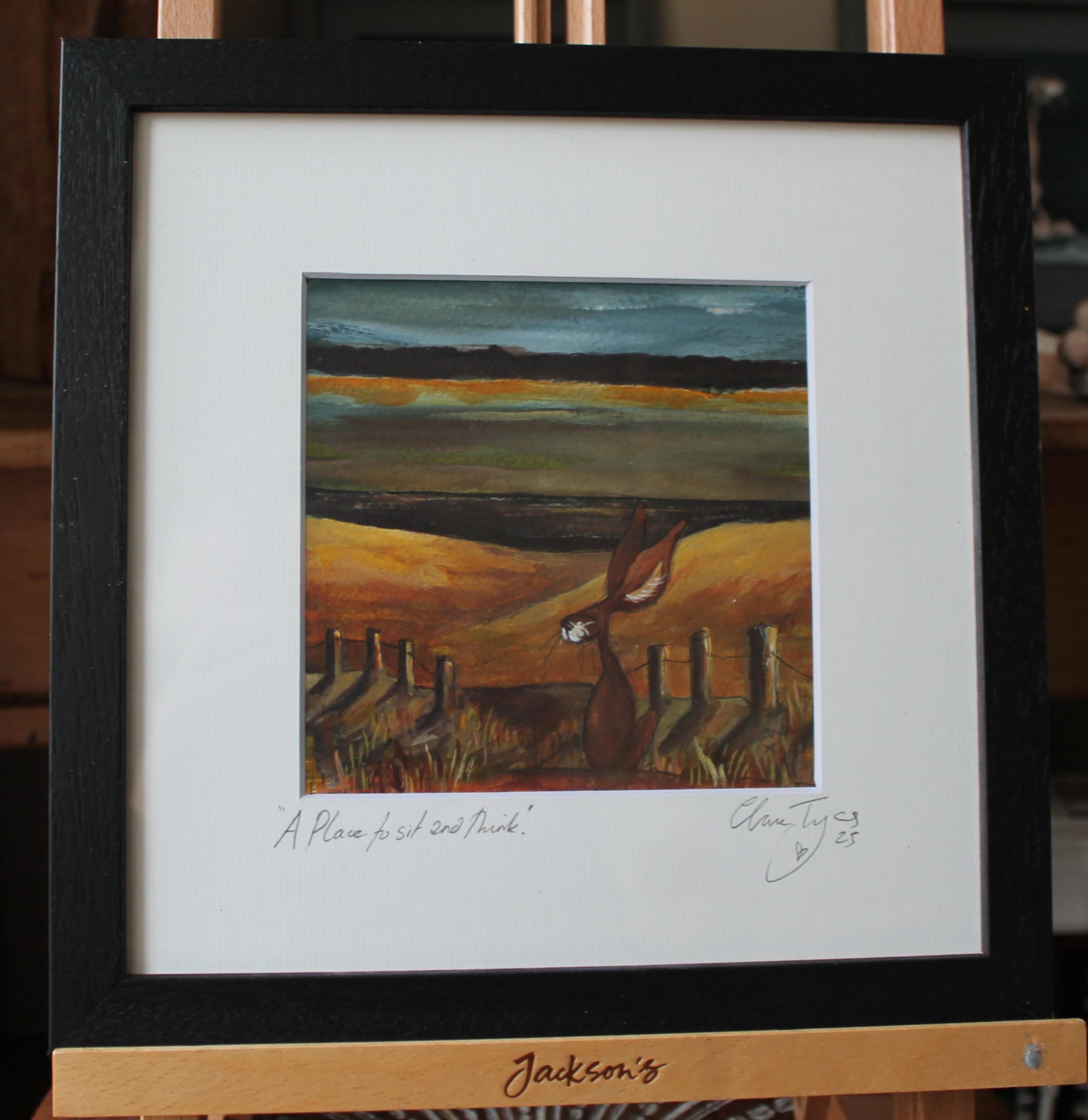 A place to sit and think original watercolour signed and framed.