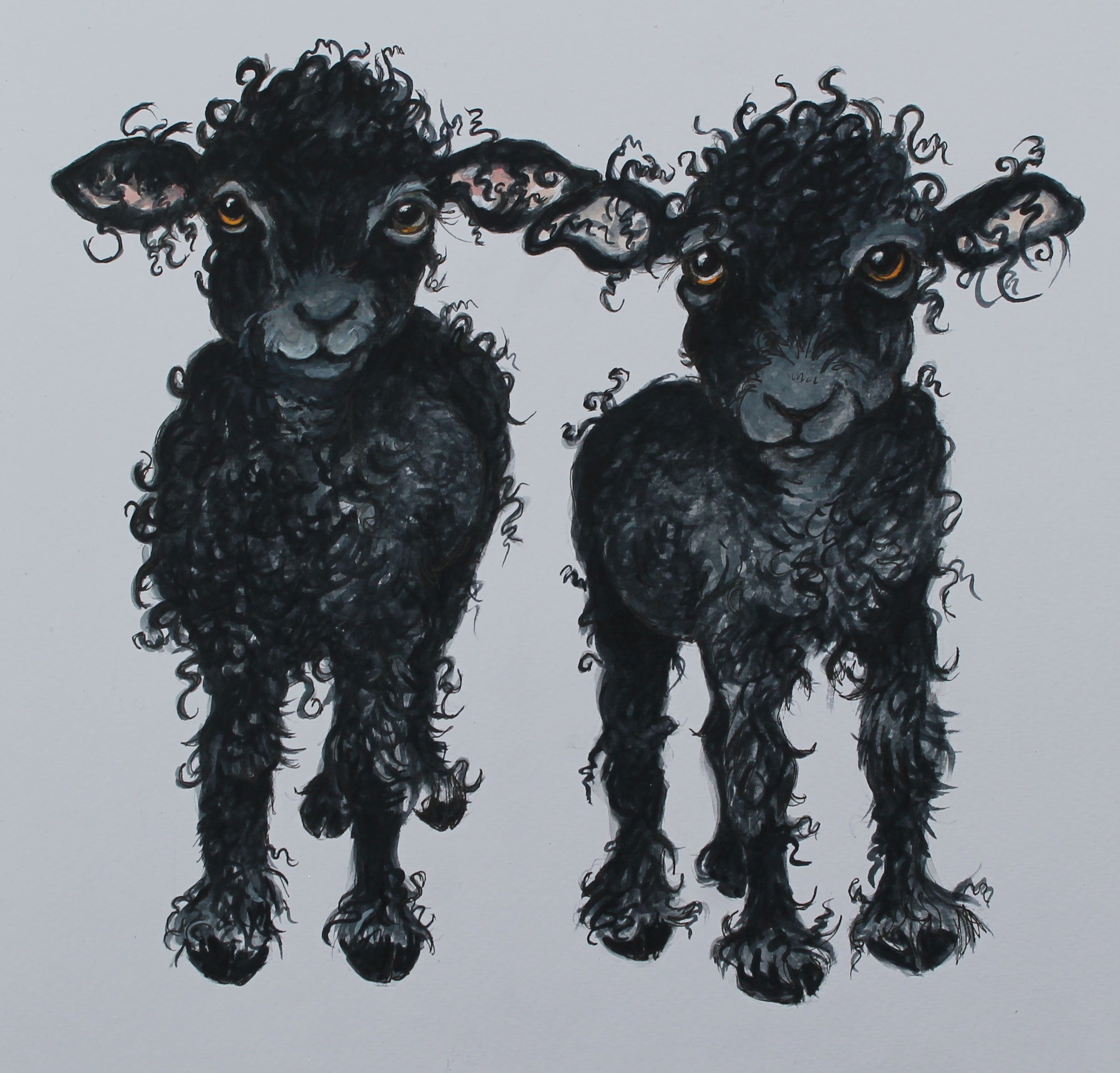 Stanley. Original-Aquarell, signiert und gerahmt.