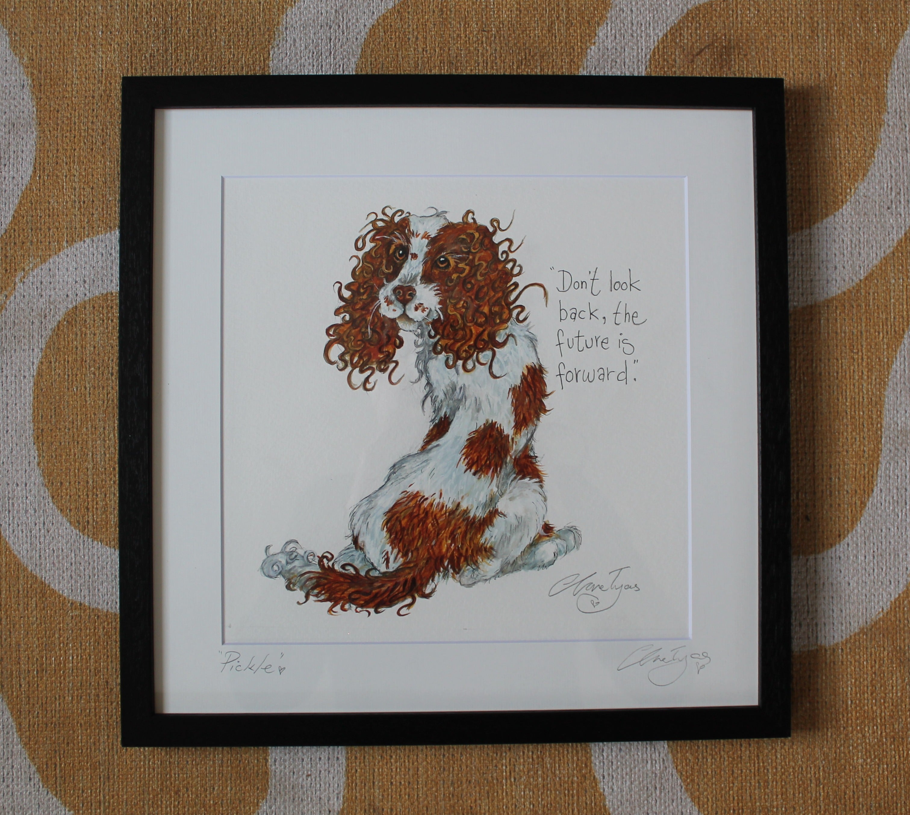 PICKLE. Original water colour signed and framed