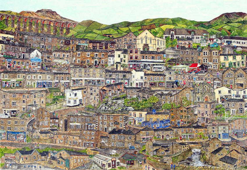 Hawes - Townscape A3 297mm x 420mm. Printed on 300g acid free paper and dispatched in a sturdy tube by tracked delivery.