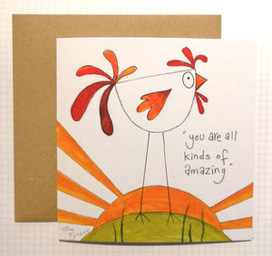 You are all kinds of amazing. Greetings card.
