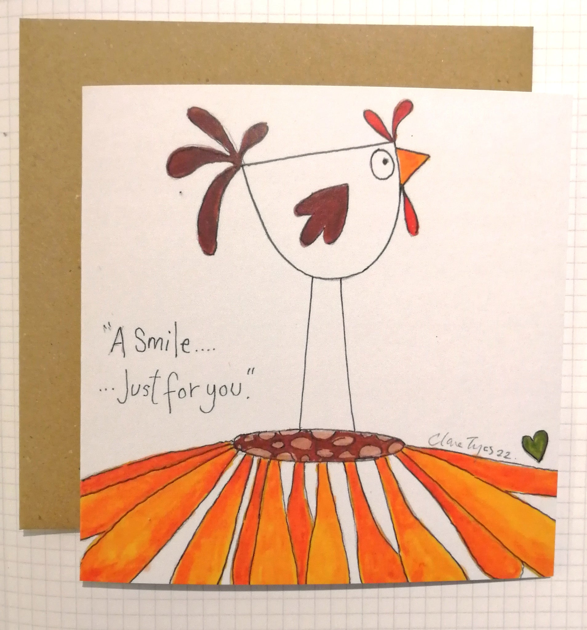 A smile just for you. Greetings card.