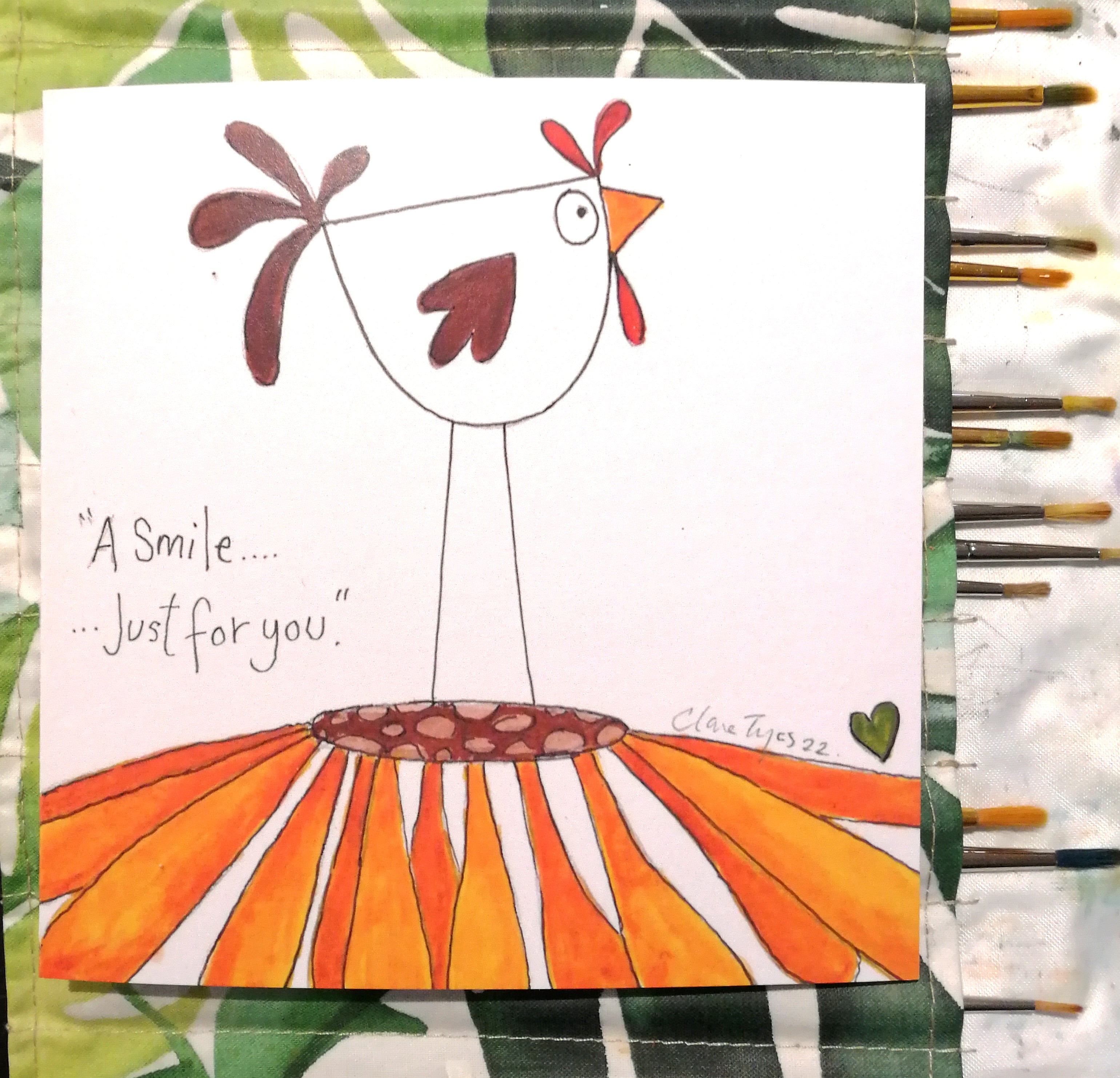 A smile just for you. Greetings card.