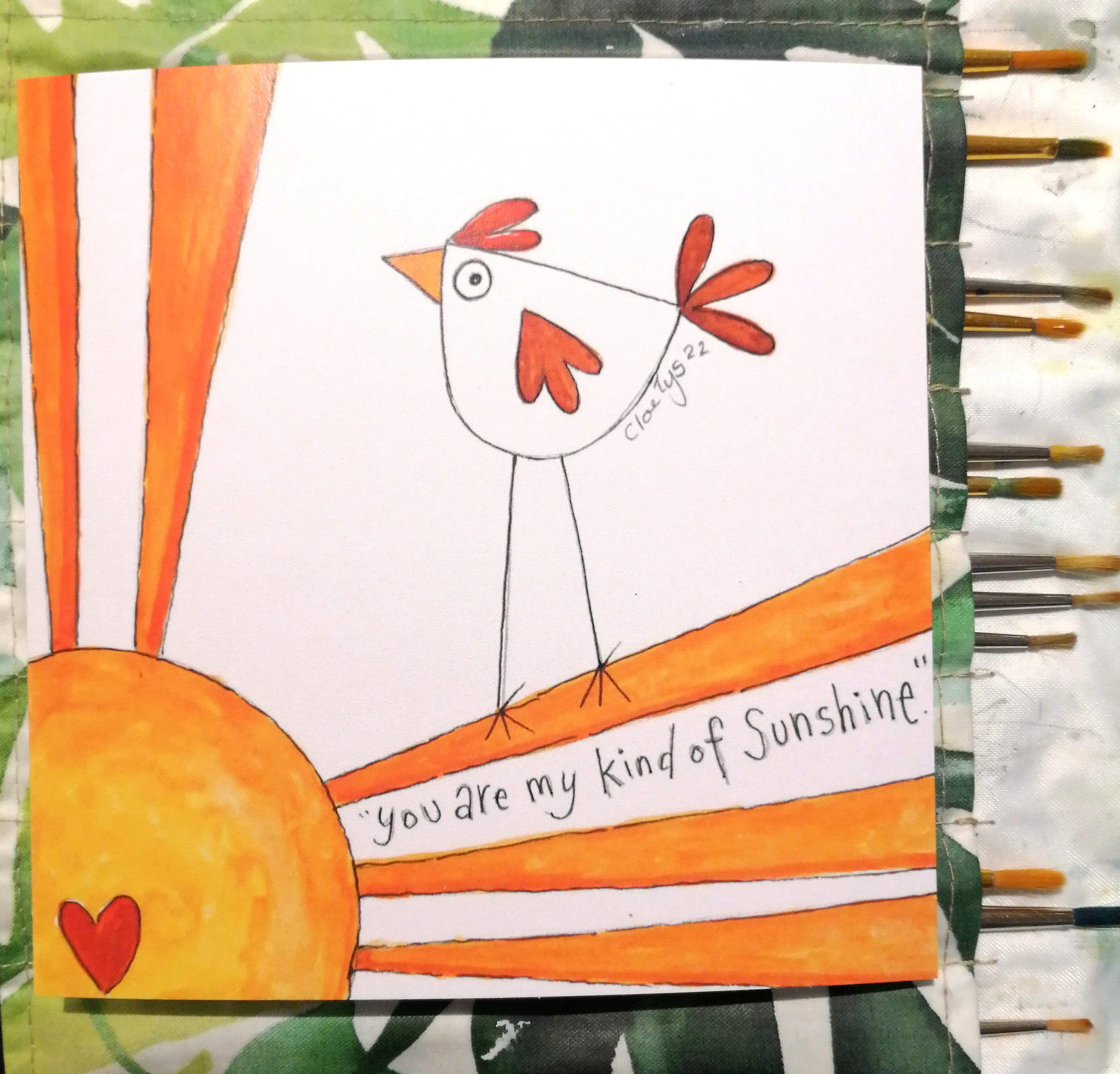 You are my kind of sunshine. Greetings card.