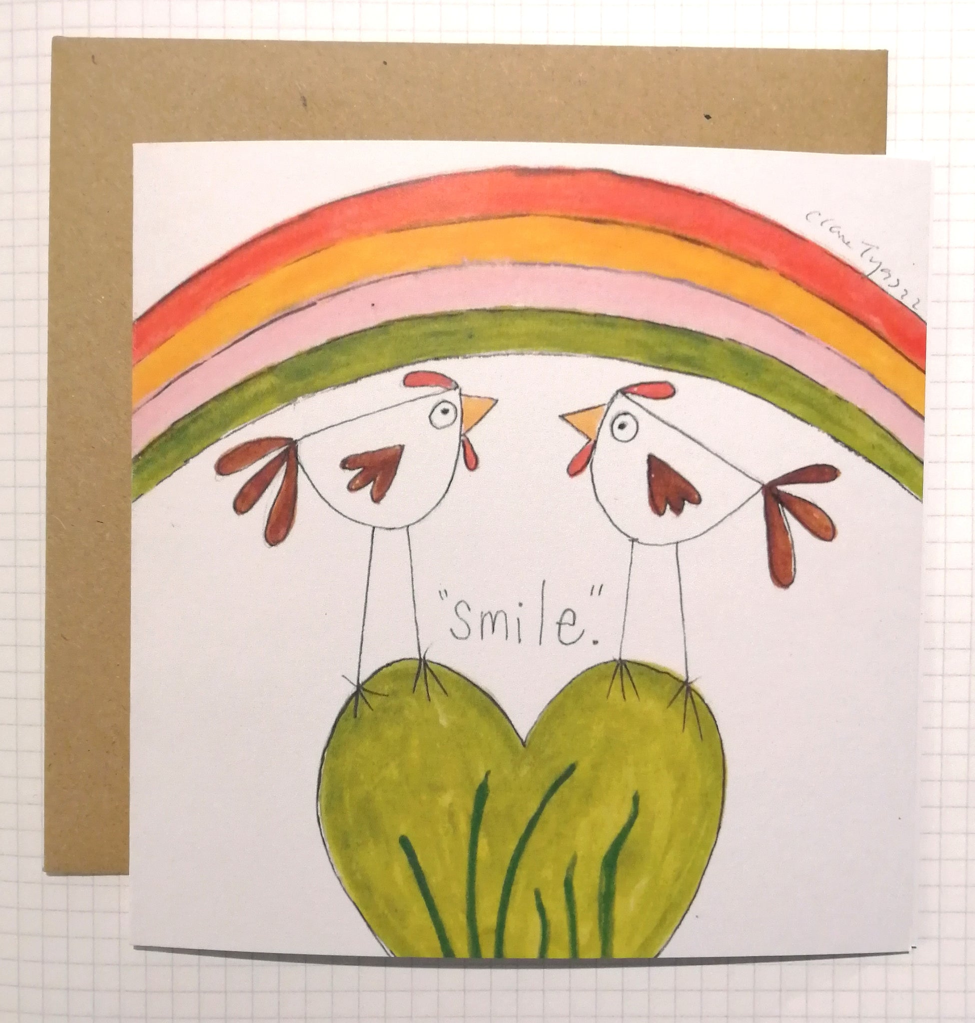 Smile . Greetings card.