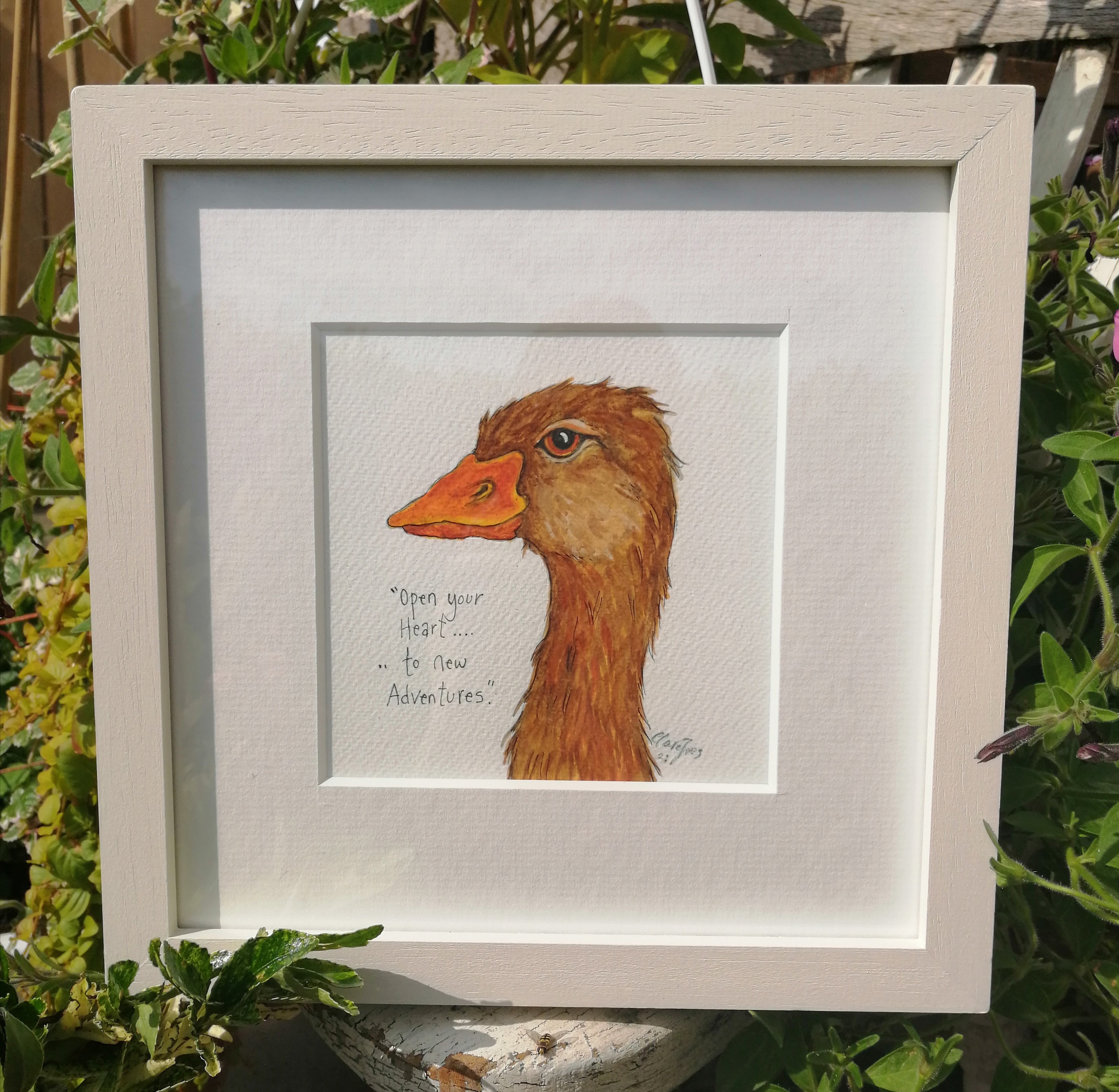 Tilly - Original watercolour signed and framed.